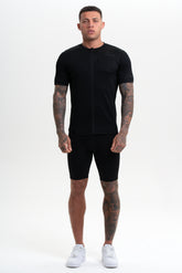 Black Cycle Jersey Top