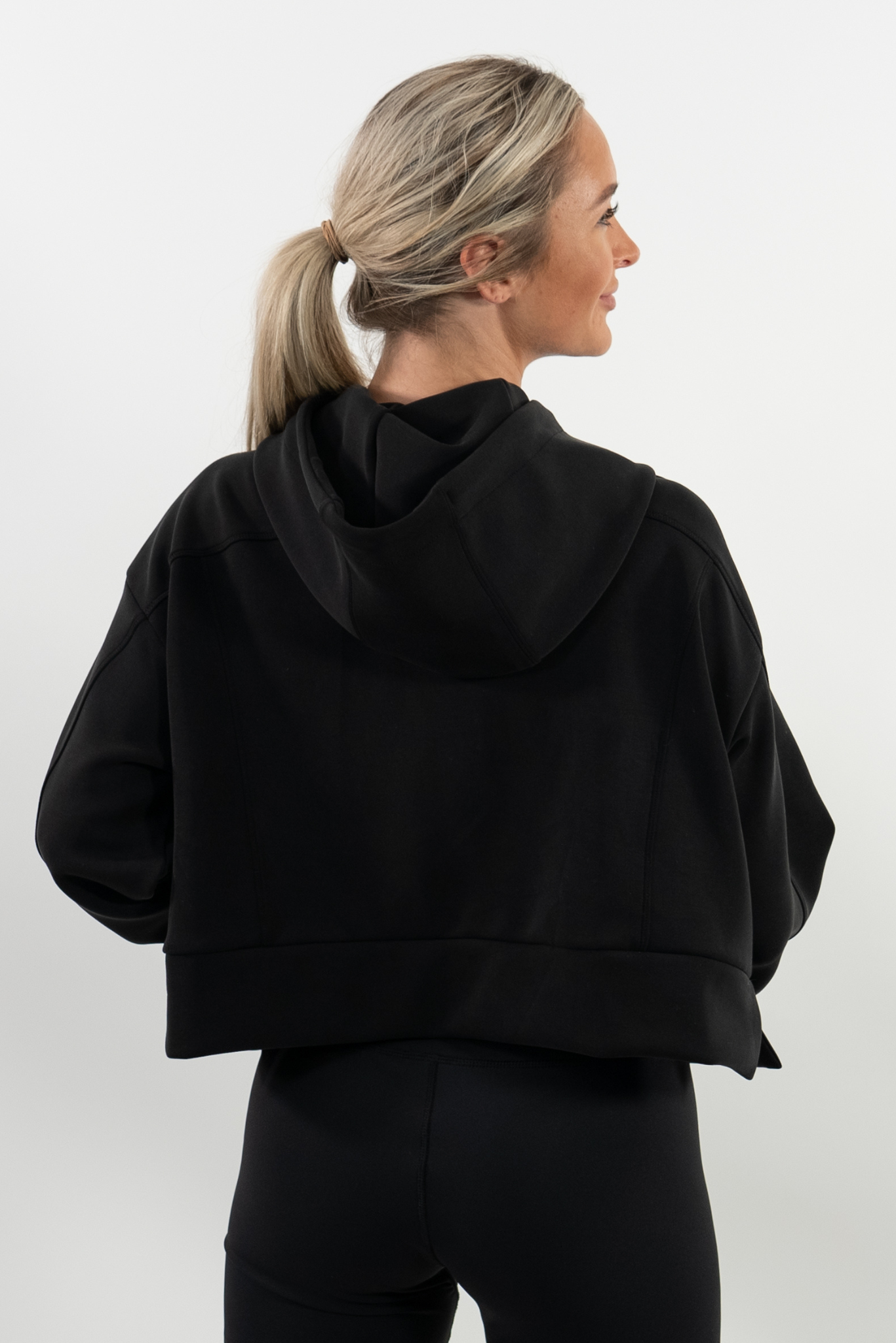 Black cut out hoodie shop