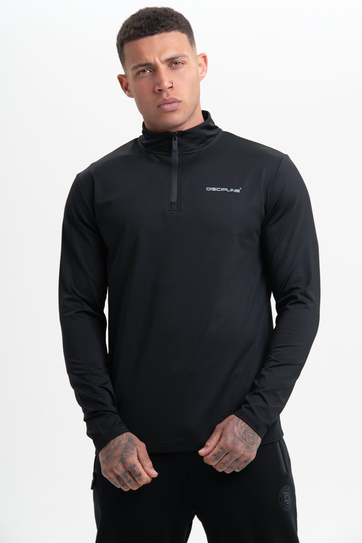 Black Funnel Neck Top