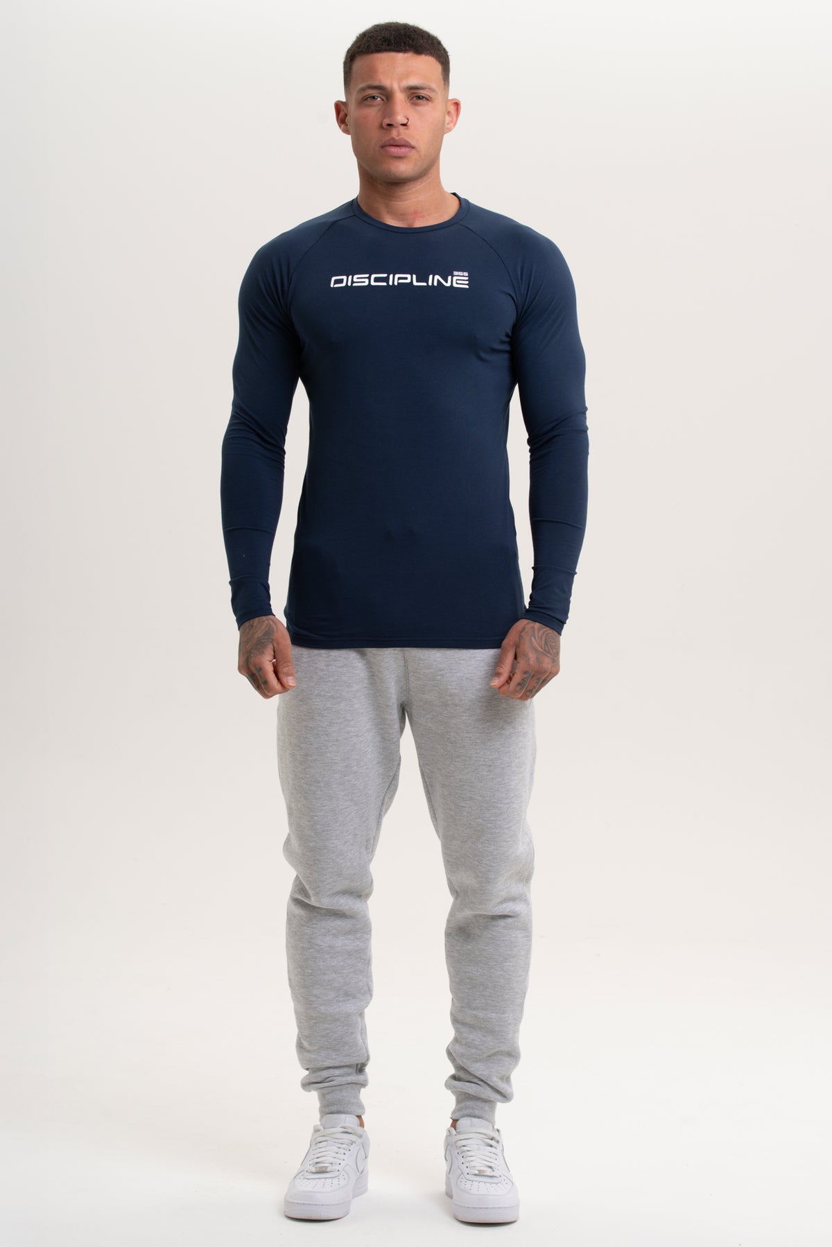 Navy Discipline Long Sleeve Top