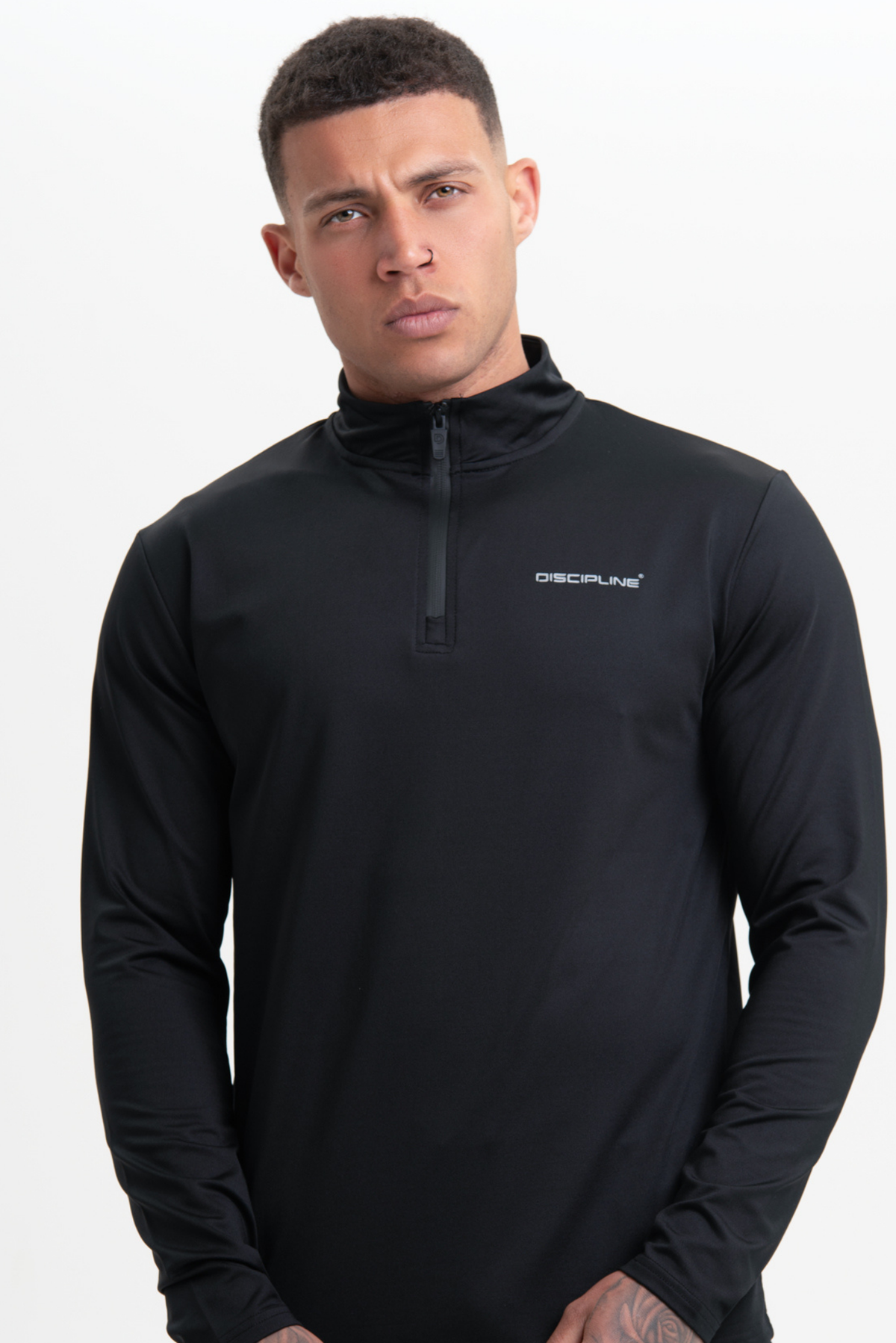 Black Funnel Neck Top